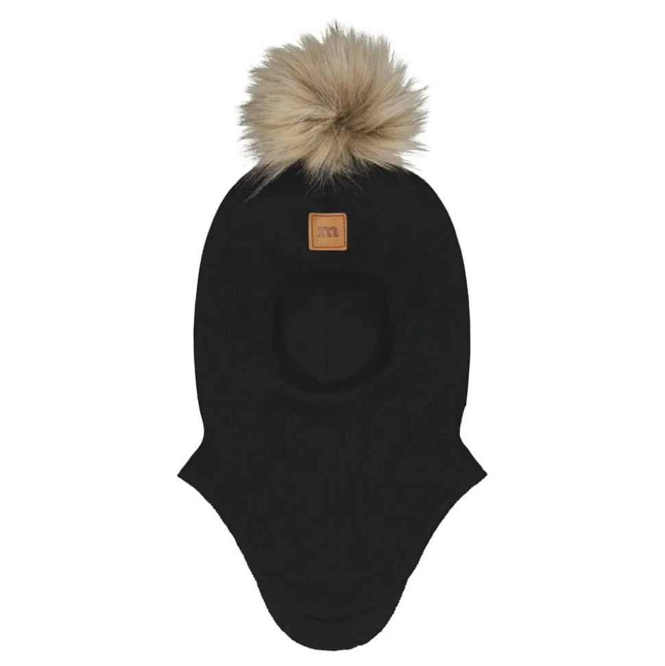FUR POM POM -KYPÄRÄMYSSY, MERINOVILLA | BLACK