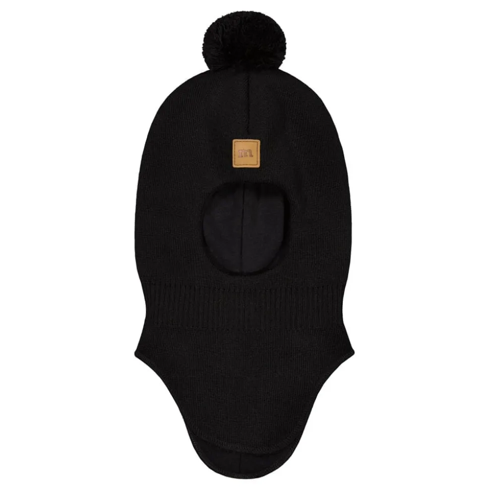 POM POM HELMET -KYPÄRÄMYSSY, MERINOVILLA | BLACK