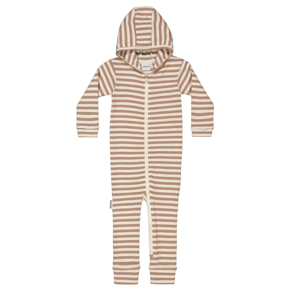 STRIPED RIB PLAYSUIT -HAALARI | MUDDY BOOTS/CREAMY
